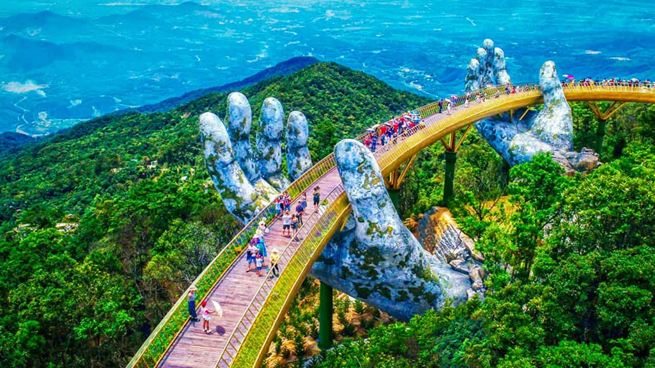Golden bridge Danang Vietnam