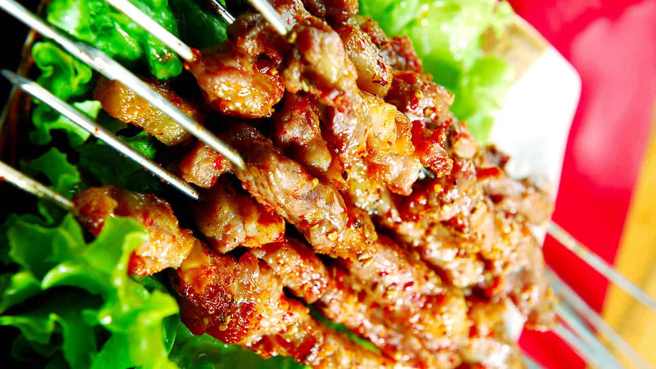 Grilled skewers – Thịt xiên nướng