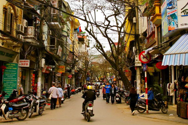 Ma May street in Hanoi